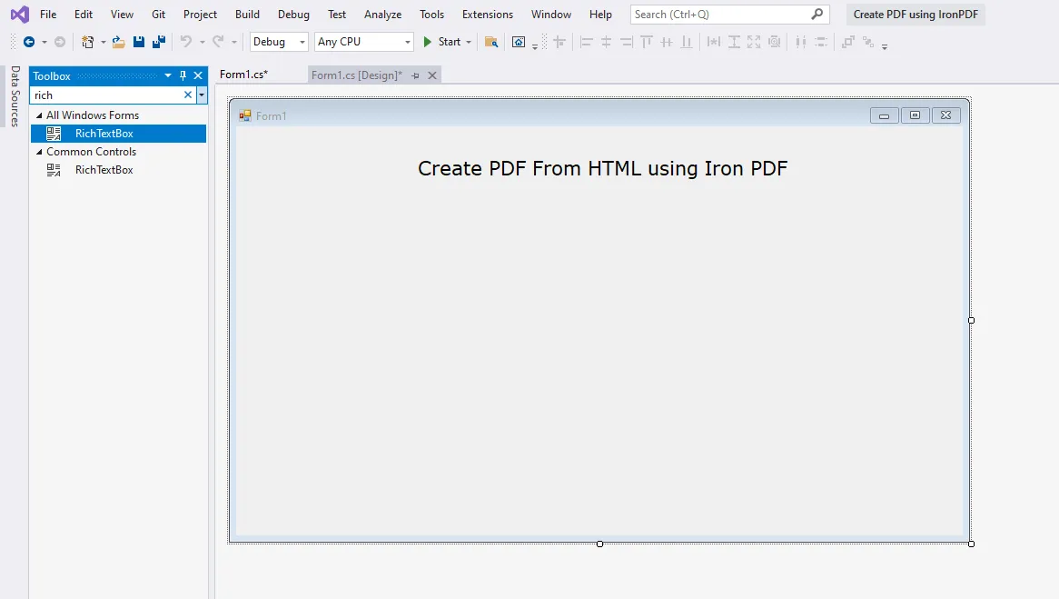 5 steps to Generate a PDF File in C# using IronPDF, Figure 8: Set a Label Window