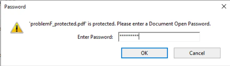 How to Remove a Password from a PDF File, Figure 1: Password for PDF