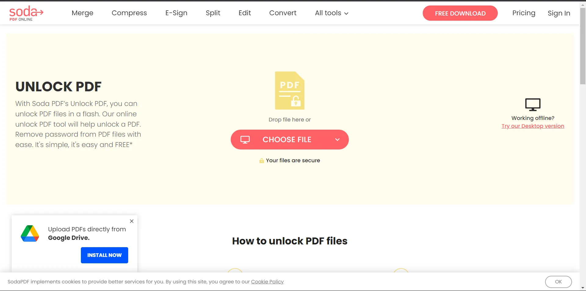 How to Remove a Password from a PDF File, Figure 12: Soda PDF