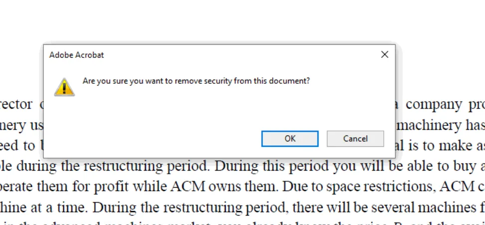 How to Remove a Password from a PDF File, Figure 5: Remove Security