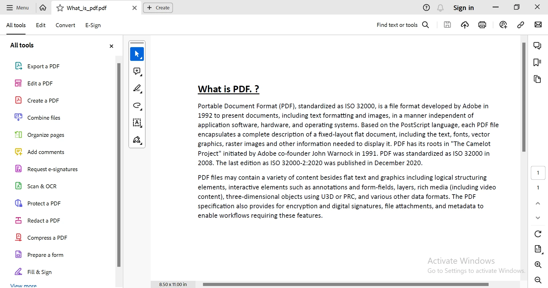 How to Read PDF Documents in C# using iTextSharp:: Figure 2 - Original PDF Document