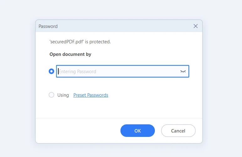 How to Edit A PDF File in Node.js: Figure 2 - Output: securedPDF.pdf with password protection using IronPDF