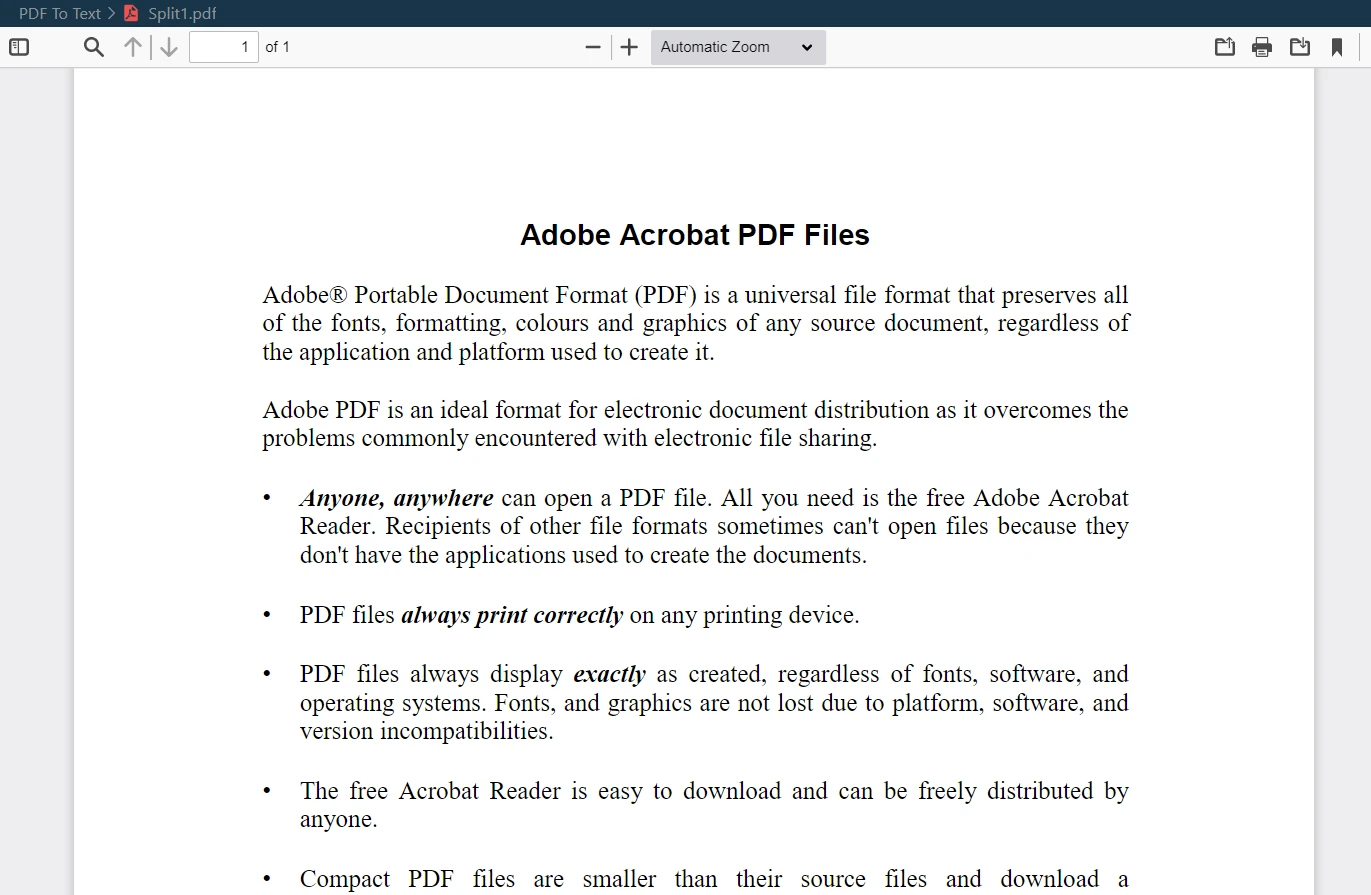 Python PdfWriter (Code Example Tutorial): Figure 3 - Split PDF Output