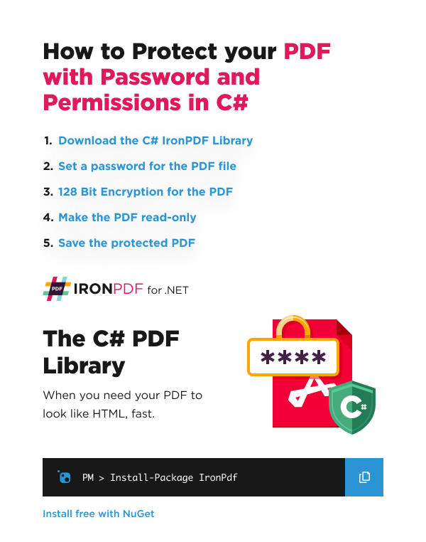 How to Protect your PDF with Password and Permissions in C#