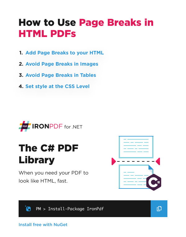How to Use Page Breaks in HTML PDFs