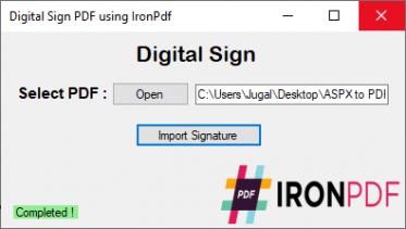 x509certificate2 Add Digital Signature to PDF Programmatically