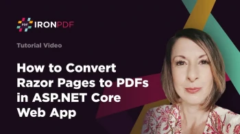 How to Convert Razor Pages to PDFs in ASP .NET Core Web App