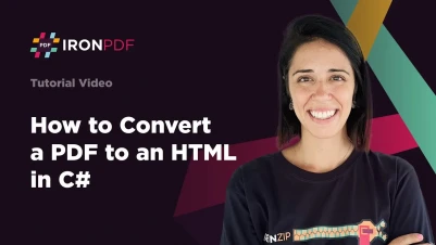 How to Convert PDF to HTML in C# | IronPDF