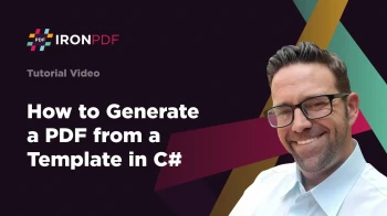 How to Generate a PDF from a Template in C# | IronPDF