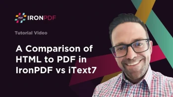 IronPDF 与 iText7 进行 HTML 到 PDF 的比较