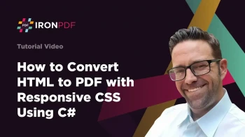 How to Convert HTML to PDF with Responsive CSS using C#