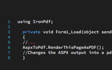 Tutorial + Code Examples ASPX to PDF | ASP.NET Tutorial