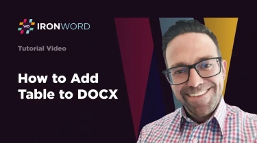 How to Add Table to DOCX C# | IronWord