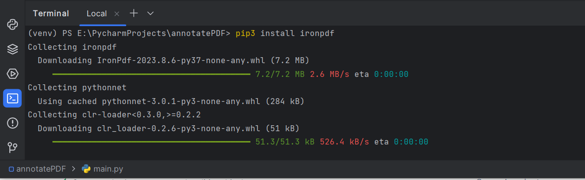 IronPDFを使用してPythonでPDFに簡単に注釈を追加する方法：図1