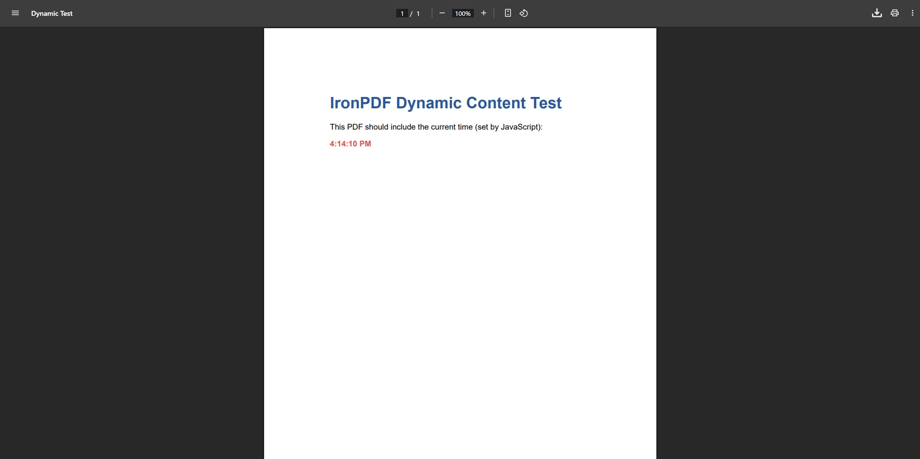 How to ASP.NET Core Convert HTML to PDF: Figure 3 - Output PDF file