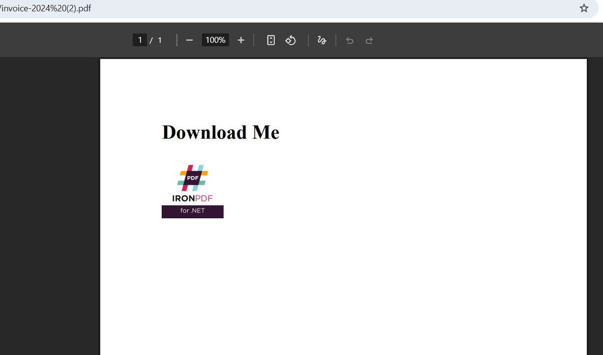How to Effectively Display, Save, and Print PDFs in ASP.NET Core PDF Viewer Using IronPDF: Image 6 - Browser PDF Output
