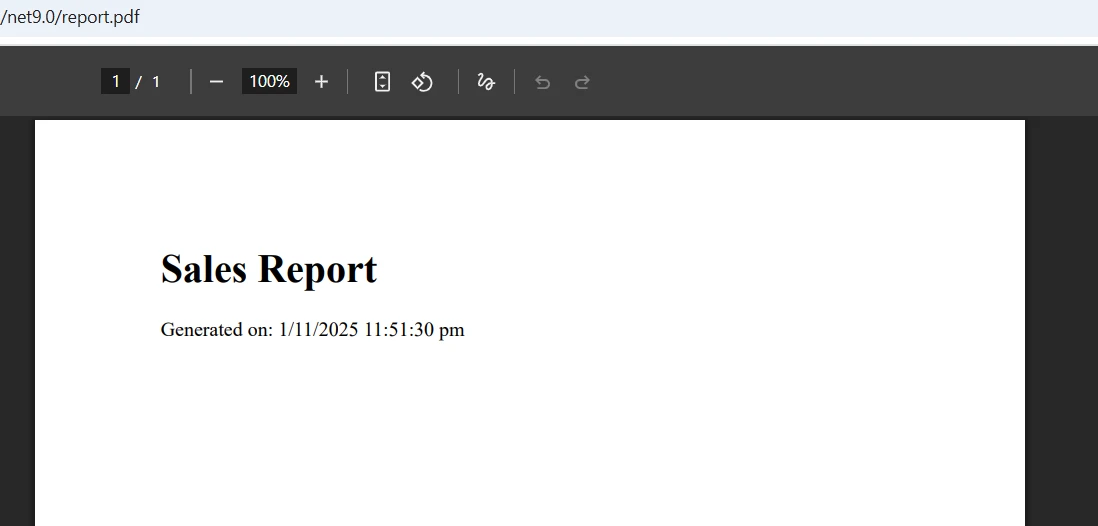 How to Convert ASP HTML to PDF in .NET Core Using IronPDF: Image 6 - PDF Output
