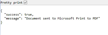 ASP .NET Print PDF Files Programmatically with IronPDF: Image 3 - Success message for PDF print job