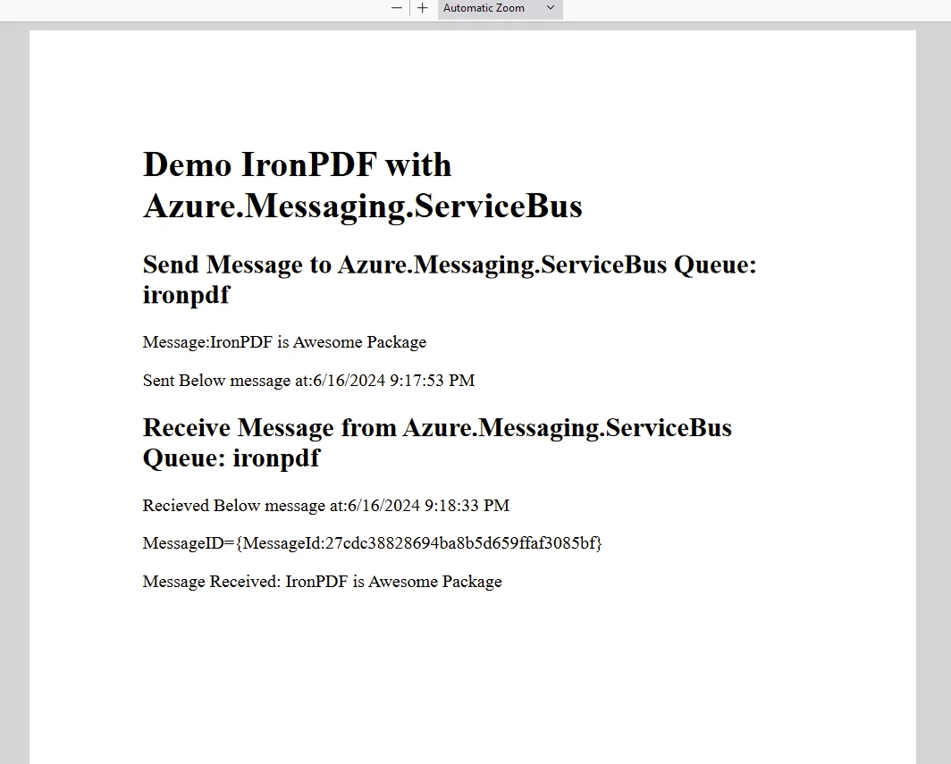 Azure.Messaging.ServiceBus Ejemplo C# (Cómo Funciona): Figura 11