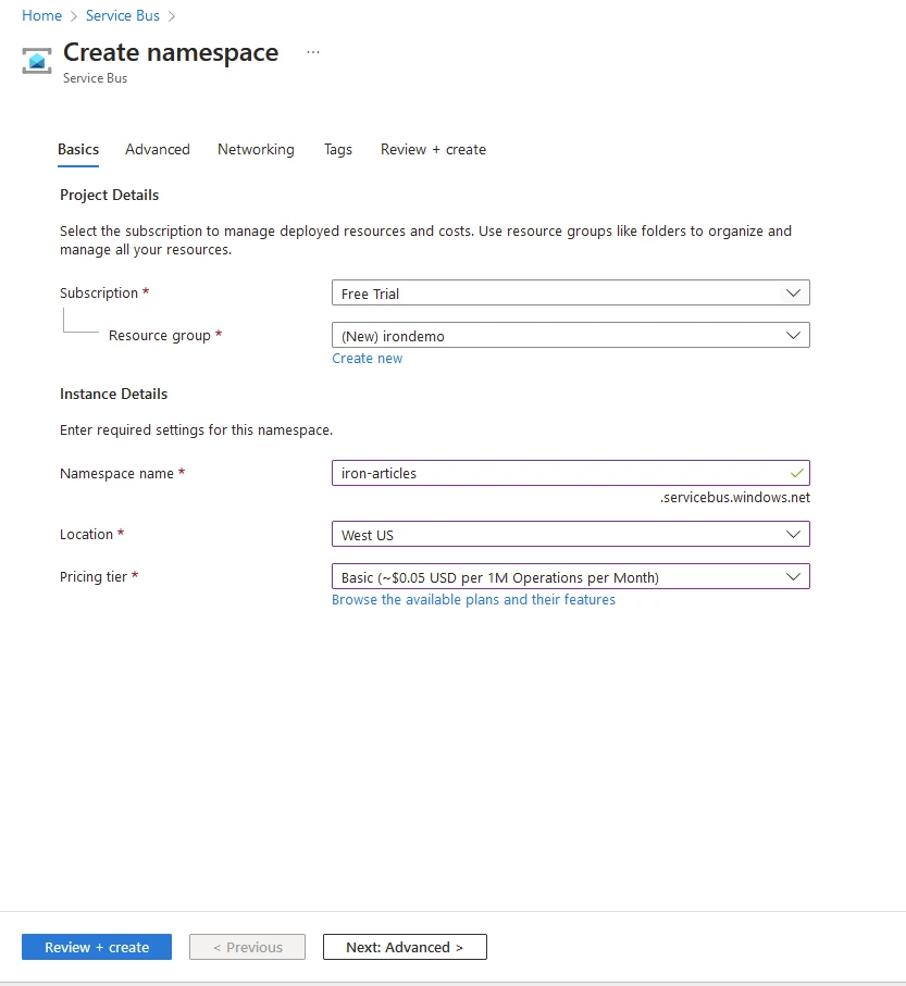 Azure.Messaging.ServiceBus Ejemplo C# (Cómo Funciona): Figura 7