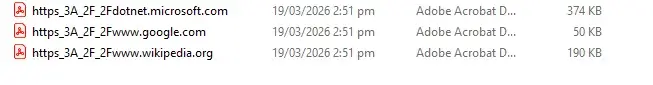 Generated files from URLs