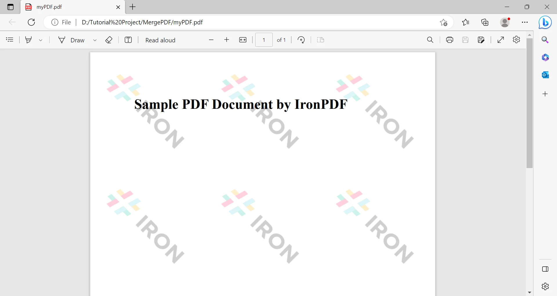 Java 上的 IronPDF 与 BFO Java PDF 庫比較：圖 5