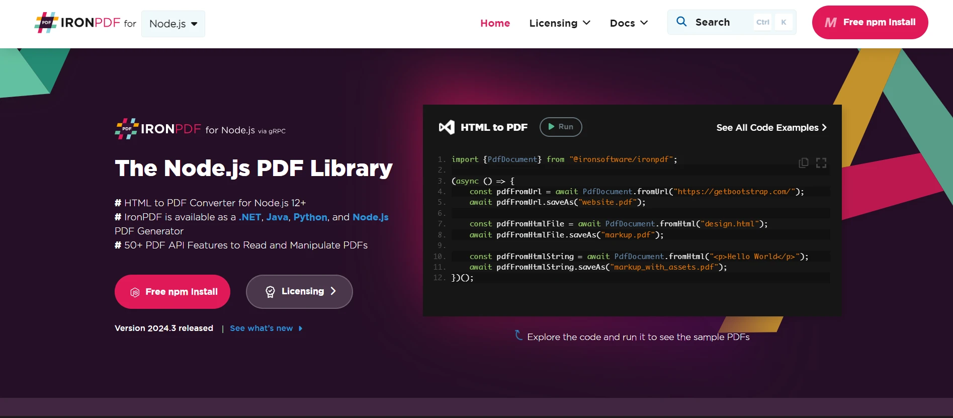 Chart.js Node.js (How It Works For Developers): Figure 1 - IronPDF