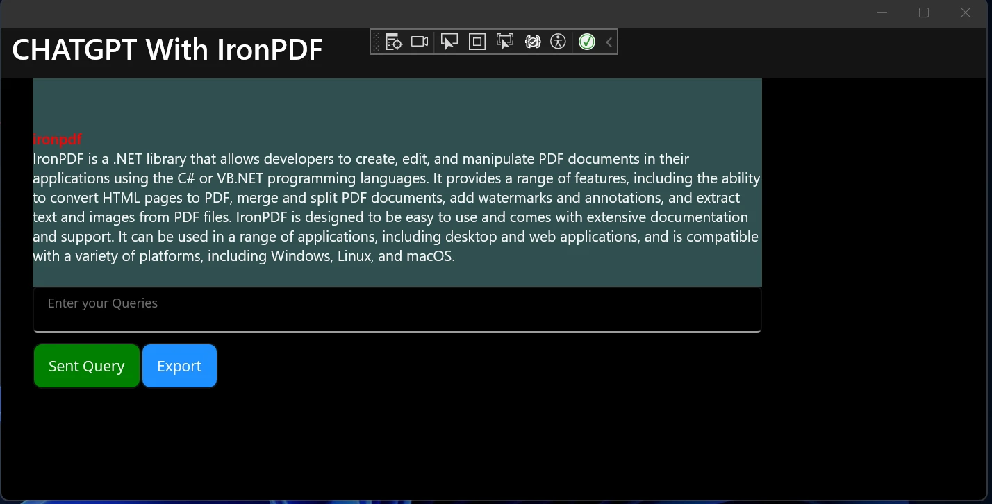 How to Use ChatGPT with IronPDF For C# Developer Figure 7