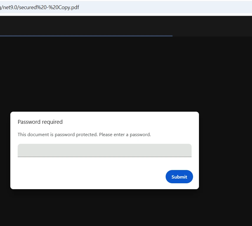 How to Compare Two PDF Files Using C# with IronPDF: Image 10 - Protected PDF 2