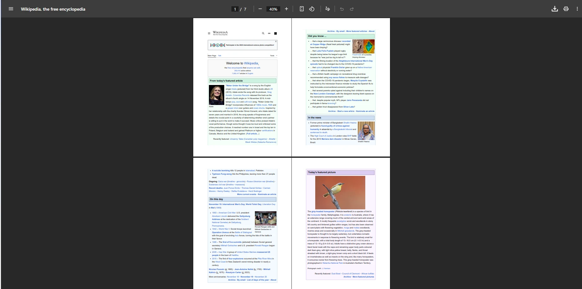 How to Convert HTML to PDF in ASP.NET using C# with IronPDF: Image 3 - URL to PDF output