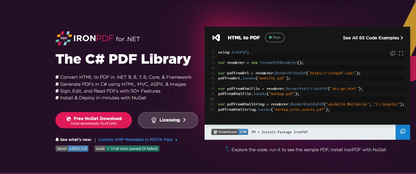 How to Convert HTML to PDF in C# for .NET 10 Using IronPDF