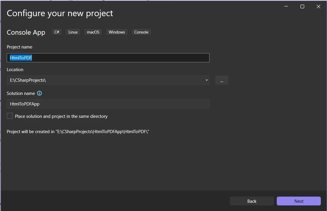Convert Html To Pdf Csharp Net 10 2 related to 1. Installing IronPDF in a .NET 10 Project