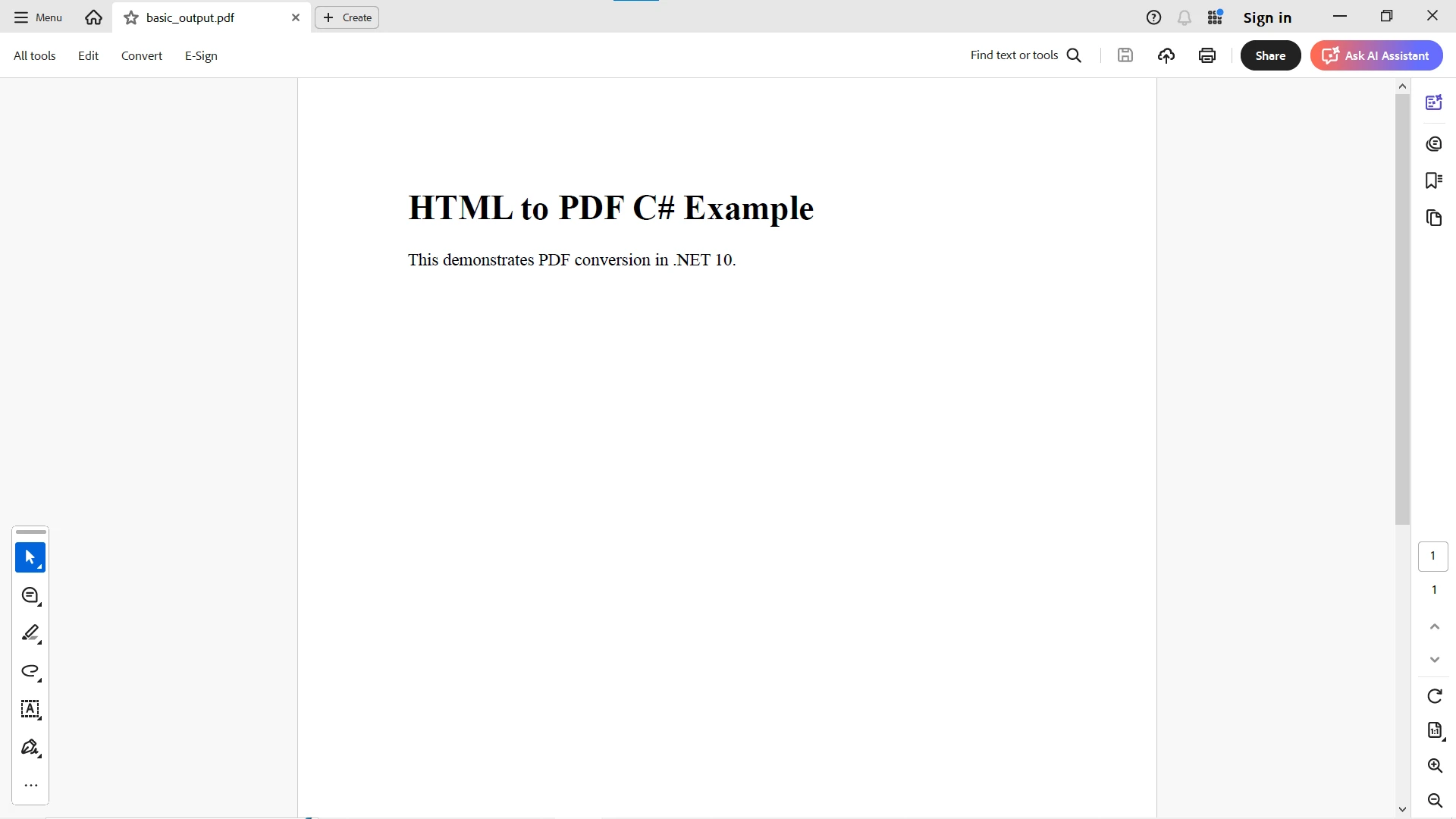 Convert Html To Pdf Csharp Net 10 6 related to 2. Basic HTML to PDF Conversion