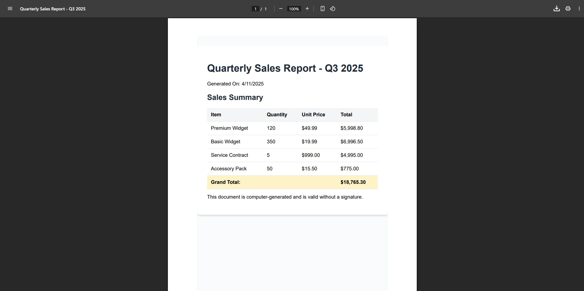 How to Convert Webpage to PDF in ASP.NET using C# and IronPDF: Image 3 - ASP.NET MVC PDF output