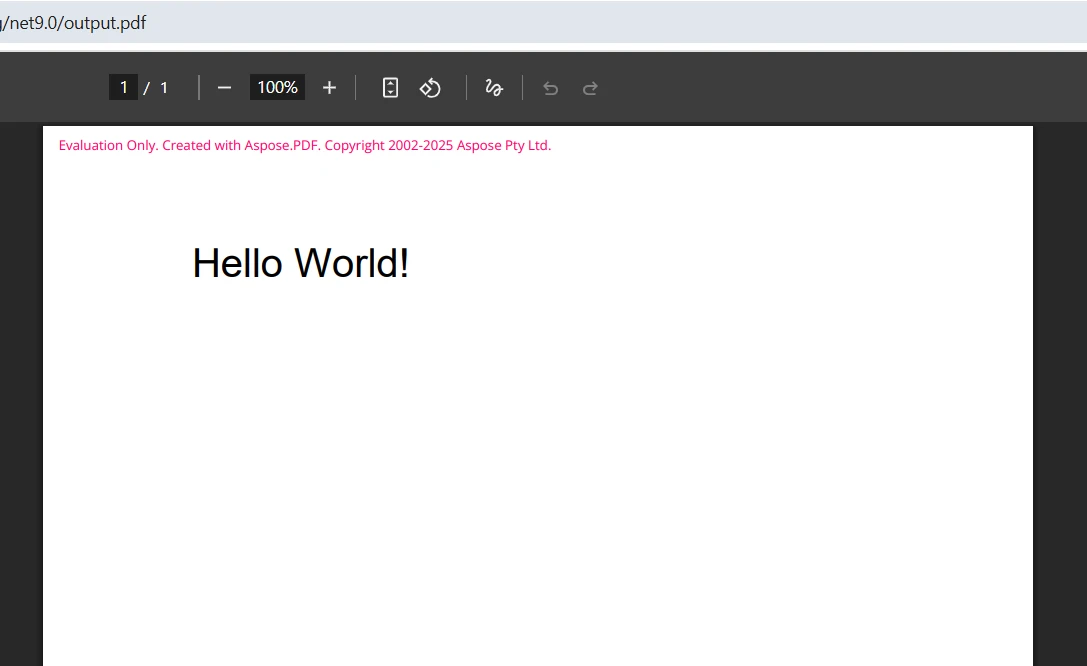 How to Create a PDF with Aspose C# VS IronPDF: Figure 6 - PDF Output