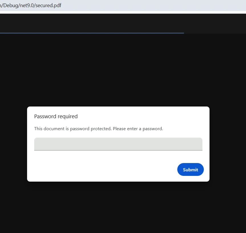 How to Create a PDF with Aspose C# VS IronPDF: Figure 9 - IronPDF Secure PDF Output