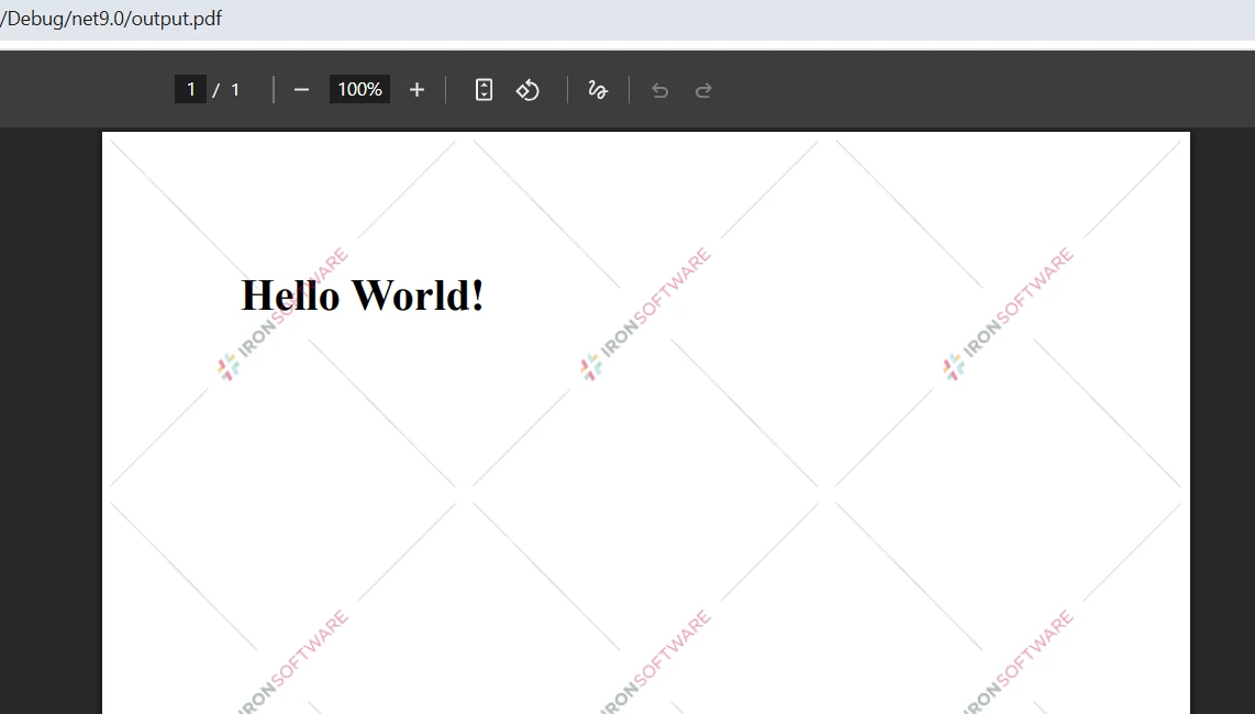 How to Create PDF Using Aspose C# and IronPDF: Image 7 - IronPDF Output