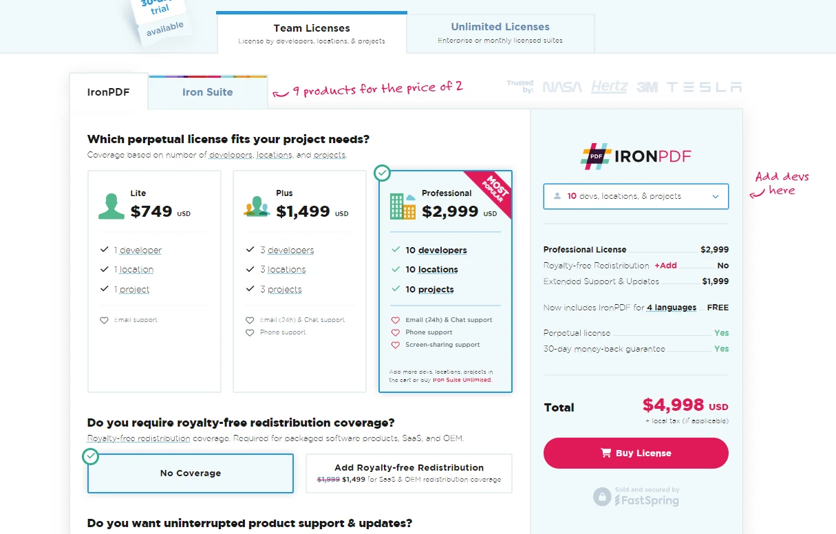 C# Concatenate Strings (How It Works For Developers): Figure 6 - IronPDF license information