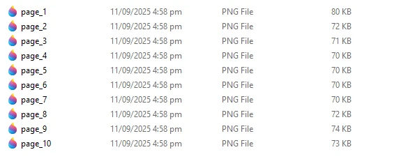 How to Convert a PDF to an Image in C#: Figure 2 - PDF to Image example for converting all pages