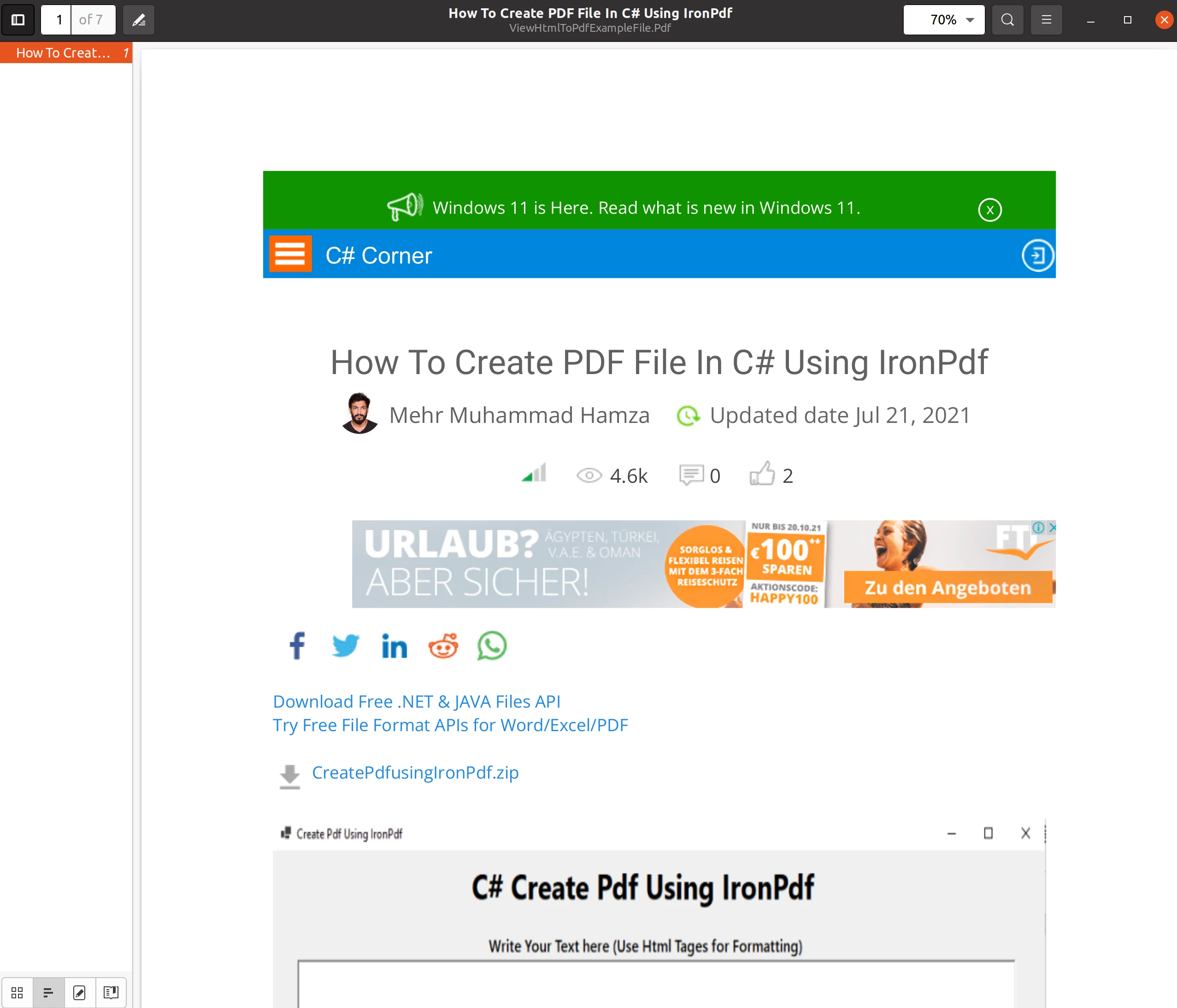 C# Crear PDF (Tutorial de ejemplo de código), Figura 14: CSharp Crear PDF