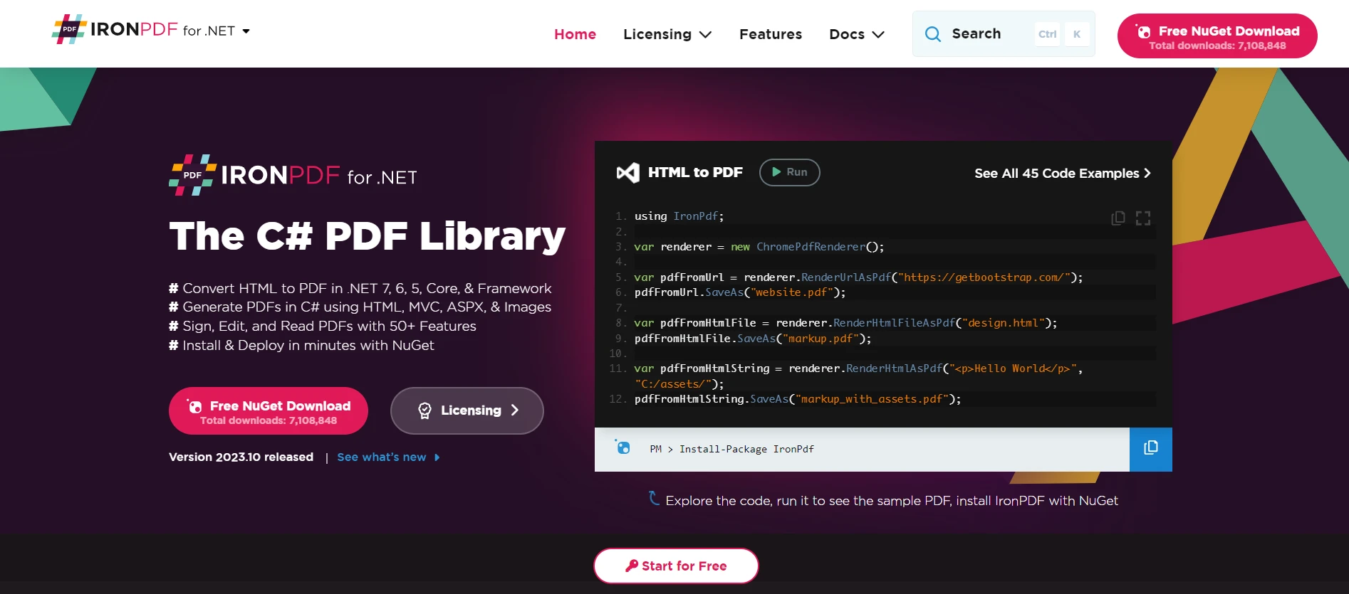 C# DataTable to List (How It Works For Developers) Figure 1 - IronPDF for .NET: The C# PDF Library