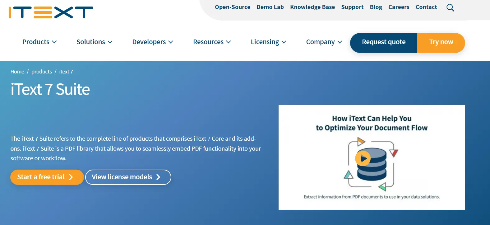 Comparison of Four PDF Libraries, Figure 2: iText7 .NET PDF Library