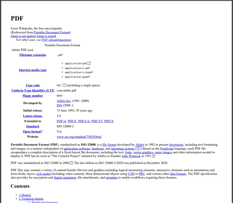 Comparison of Four PDF Libraries, Figure 4: iText7 HTML to PDF rendering capabilities