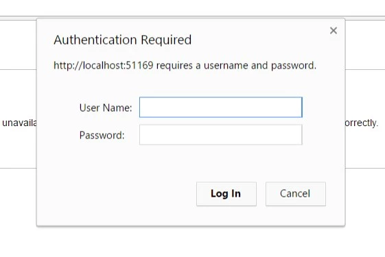 Create PDF in C# from HTML File, Figure 8: Authentication required form