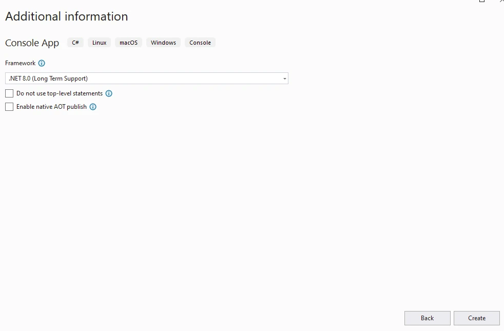 C# Linked List (How It Works For Developers): Figure 4 - Target Framework