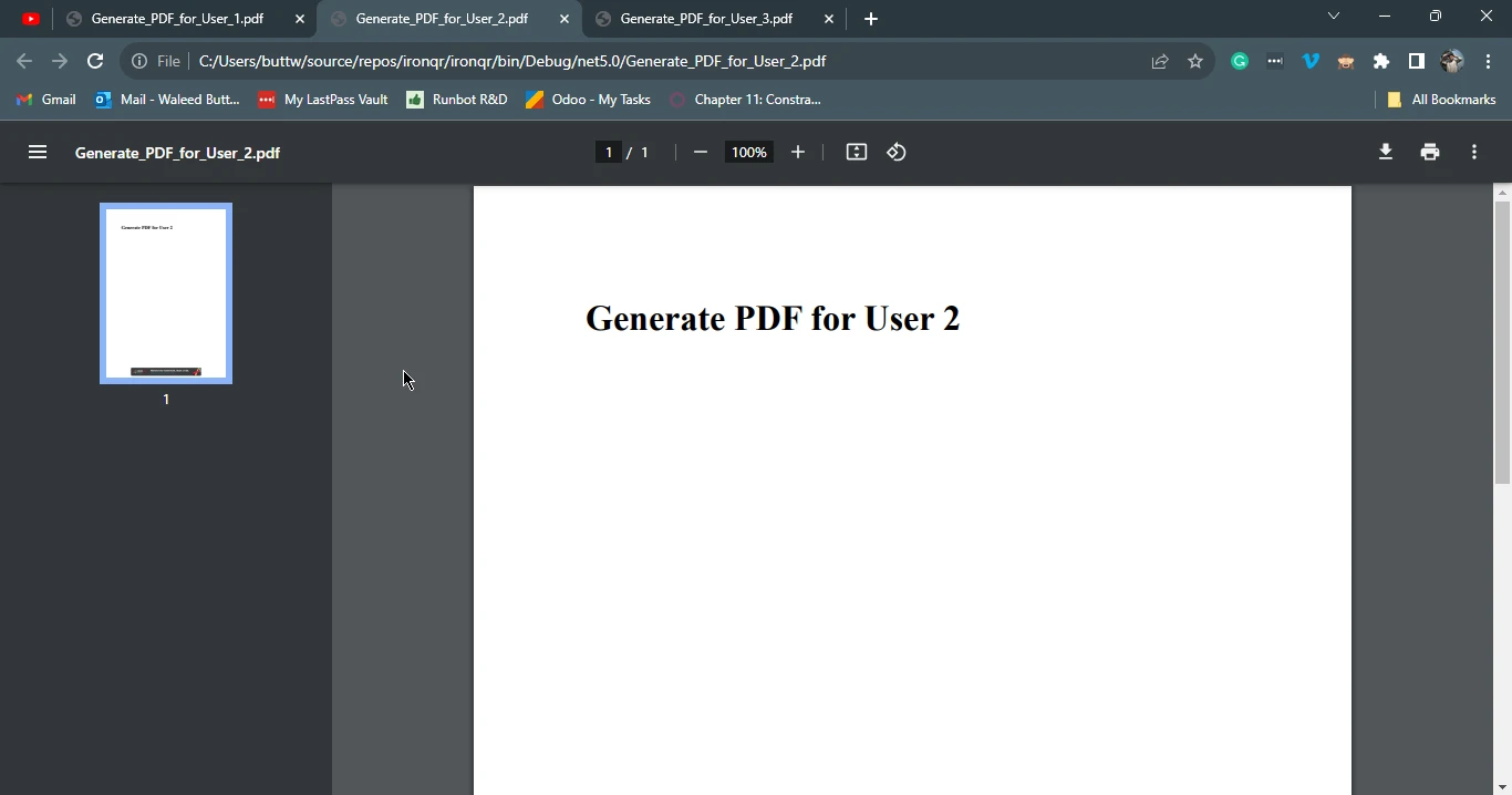 C# Queue (How it Works For Developers): Figure 5 - OUTPUT 2: Generate PDF using IronPDF and C# Queue