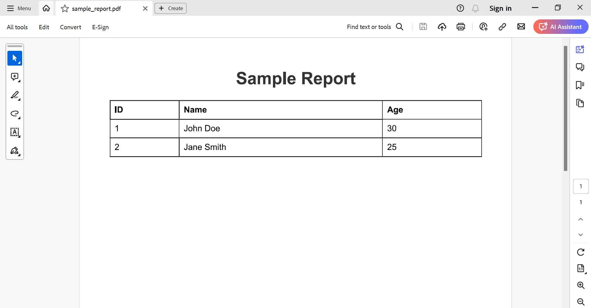 C# Reporting Tools (Features Comparison): Figure 3 - Reporting Features PDF Output