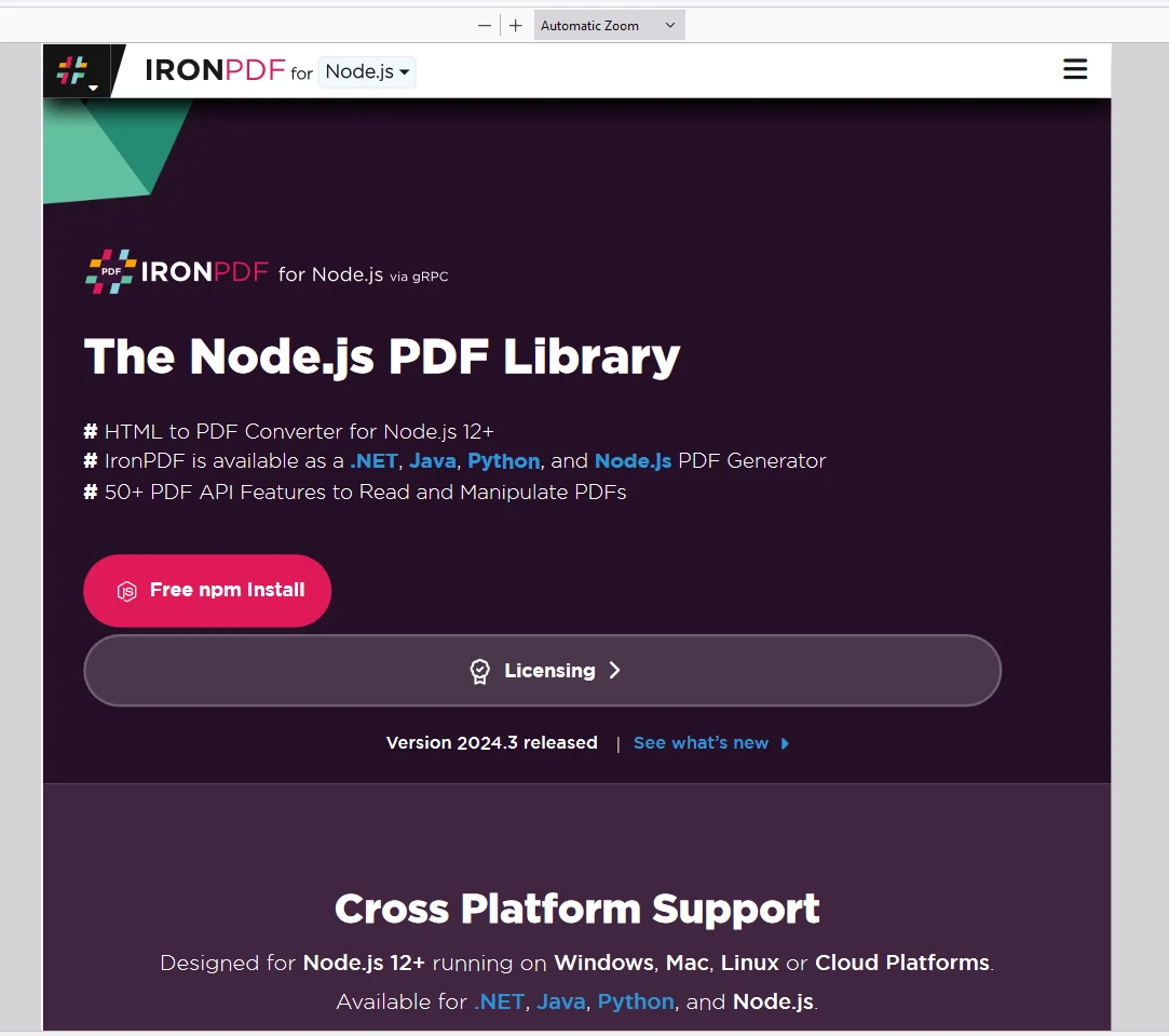 dropzone npm (How It Works For Developers): Figure 4 - Output PDF generated using IronPDF