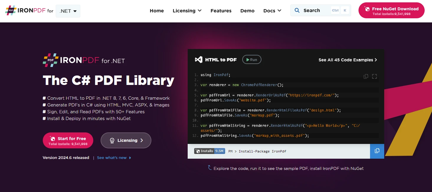 Entity Framework Core (How It Works For Developers): Figure 1 - IronPDF