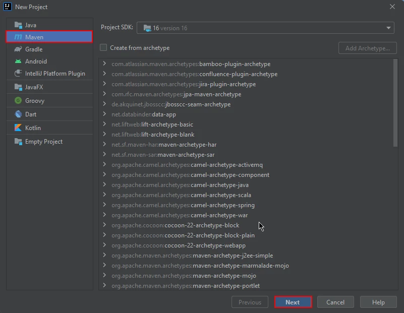 How to Extract Data from PDFs in Java - Figure 1: New Maven Project in IntelliJ
